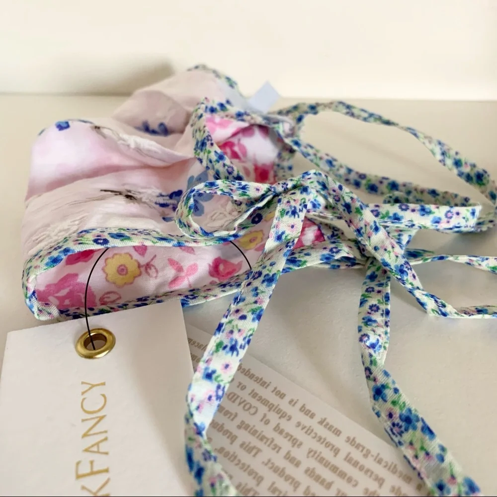 LoveShackFancy embroidered face mask ditsy floral